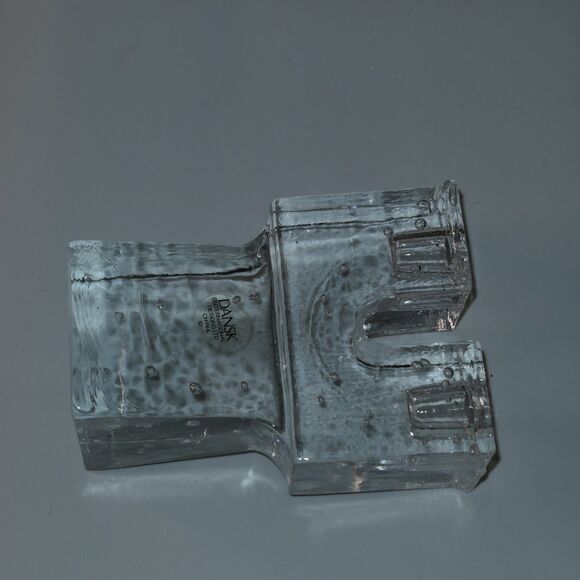 NWOT Dansk Brutalist Double Taper Candle Holder Ice Bubbles Knick On The Bottom - Picture 7 of 10